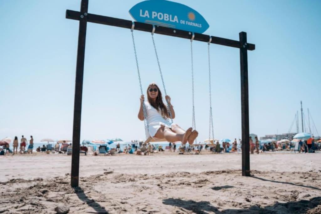 Coqueto Apartamento De Playa Con Piscina Y Terraza Walencja Zewnętrze zdjęcie